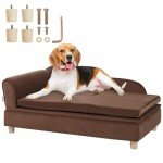 Soft Velvety Dog Couch for Small Pets