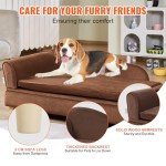 Soft Velvety Dog Couch for Small Pets