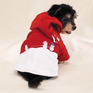 Cozy Hooded Fleece Snowman Jacket for Dogs