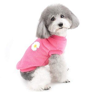 Cozy Hot Pink Fleece Dog Sweater for Winter