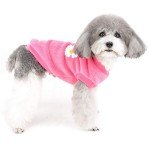Cozy Hot Pink Fleece Dog Sweater for Winter
