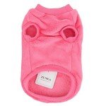 Cozy Hot Pink Fleece Dog Sweater for Winter