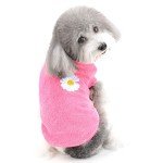 Cozy Hot Pink Fleece Dog Sweater for Winter