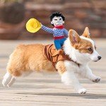Funny Cowboy Rider Dog Costume for Halloween