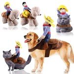 Funny Cowboy Rider Dog Costume for Halloween