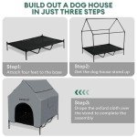 Large Weatherproof Dog House for Indoor/Outdoor Use