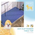 Adjustable 42" Dog Grooming Table with Rubber Top