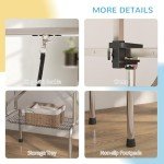 Adjustable 42" Dog Grooming Table with Rubber Top