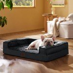 Washable Orthopedic Medium Dog Sofa Bed - Dark Grey