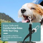 Adjustable Dog Seat Belt for Car Safety – Black
