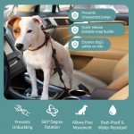 Adjustable Dog Seat Belt for Car Safety – Black