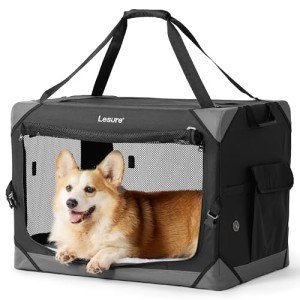 Medium Soft-Sided Dog Travel Crate - Black