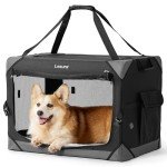 Medium Soft-Sided Dog Travel Crate - Black