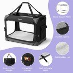 Medium Soft-Sided Dog Travel Crate - Black