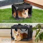 Medium Soft-Sided Dog Travel Crate - Black