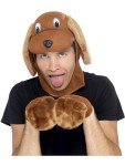 Brown Dog Hood and Gloves Costume Set