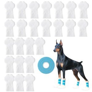 24 Pcs Disposable Dog Shoes and Paw Protectors
