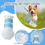 24 Pcs Disposable Dog Shoes and Paw Protectors
