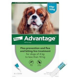 Advantage Flea Treatment for Medium Dogs, 4 Pipettes