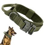 Ledeak Tactical Dog Collar with Handle, Green