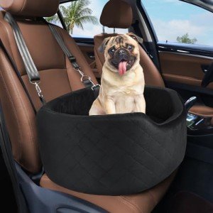 Dog Booster Seat with Safety Leash and Foam