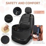 Dog Booster Seat with Safety Leash and Foam