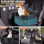 Dog Booster Seat with Safety Leash and Foam