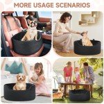 Dog Booster Seat with Safety Leash and Foam