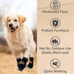 4 Dog Socks with Rubber Bottoms and Straps