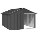 Durable Anthracite Dog House with Protective Roof