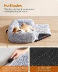 Feandrea Calming FluffyHug Dog Sofa Bed, Grey