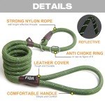 Fida Slip Rope Dog Lead - 1.8m, Reflective Green