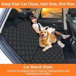 Waterproof Dog Car Seat Cover with Mesh Window