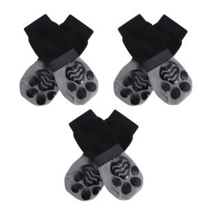 Anti-Slip Dog Socks with Adjustable Straps (3 Pairs)