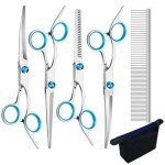 Dog Grooming Scissors Set with Storage Bag