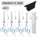 Dog Grooming Scissors Set with Storage Bag