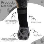 Anti-Slip Dog Socks with Adjustable Straps (3 Pairs)
