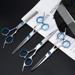 Dog Grooming Scissors Set with Storage Bag