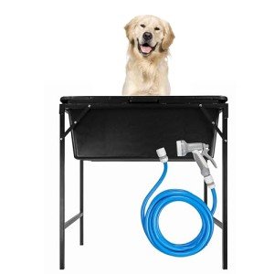 Adjustable Dog Bathtub with Stand and Shower