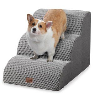 EzKamfort 3-Step Dog Stairs for Beds and Sofas