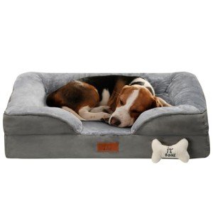 Cozy Orthopedic Dog Sofa Bed - Gray