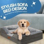 Cozy Orthopedic Dog Sofa Bed - Gray