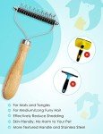 Double-Sided Pet Grooming Brush for Dogs & Cats