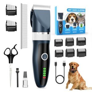 Rechargeable Dog Clippers with LED Display & Combs