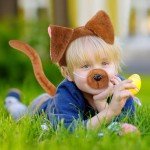 Light Brown Puppy Dog Costume Set for Kids