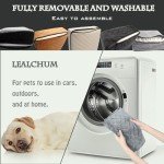 Lealchum Memory Foam Dog Booster Car Seat