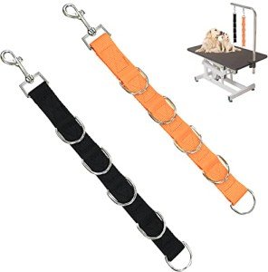 2-Pack Adjustable Dog Grooming Strap with D-Rings