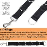 2-Pack Adjustable Dog Grooming Strap with D-Rings