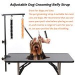 2-Pack Adjustable Dog Grooming Strap with D-Rings