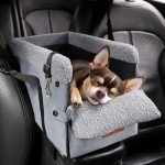 Small Dog Car Seat with Safety Straps & Pocket